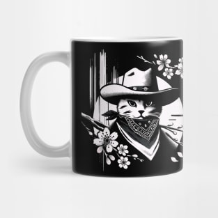 Kawaii Japanese Funny Cat Cowboy Cowgirl Meow Howdy Meowdy Mug